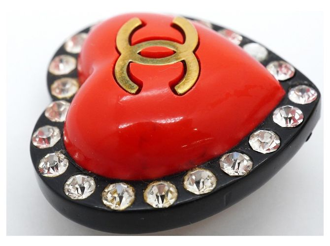 Orecchini a clip Chanel neri rossi dorati Nero Rosso D'oro - vista 8