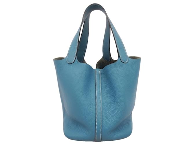 Hermès Borsa Hermes Picotin Lock MM Blu - vista 9