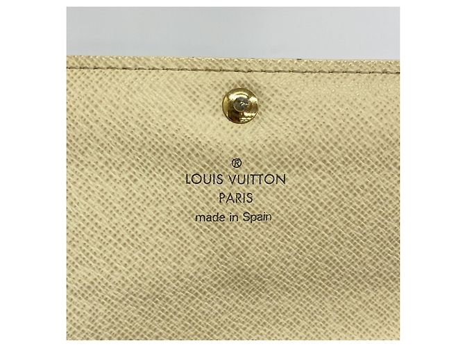 Louis Vuitton Damier Azur Portefeuille Sarah Long Wallet Bianco - vista 4