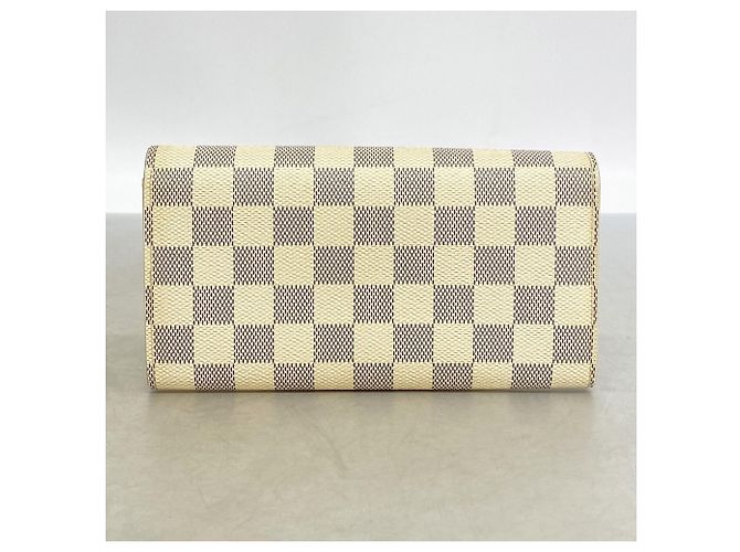 Louis Vuitton Damier Azur Portefeuille Sarah Long Wallet Bianco - vista 9