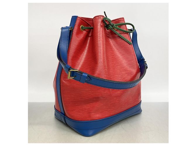 Borsa a Spalla Louis Vuitton Epi Noe Rosso Blu - vista 2