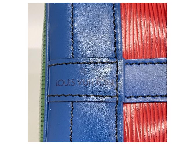Borsa a Spalla Louis Vuitton Epi Noe Rosso Blu - vista 5