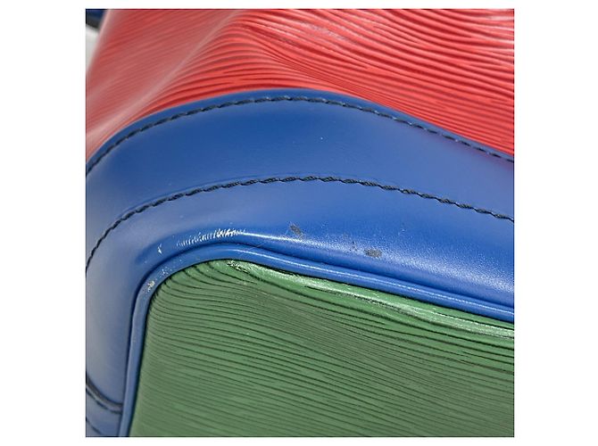 Borsa a Spalla Louis Vuitton Epi Noe Rosso Blu - vista 7