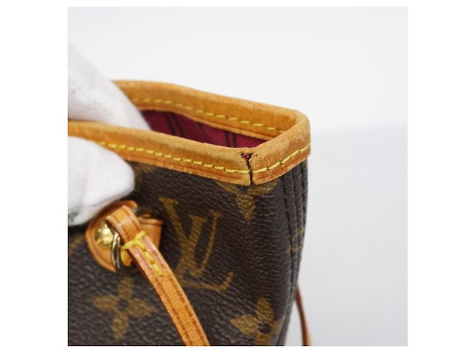 Borsa Tote Louis Vuitton Monogram Neverfull PM Marrone - vista 6