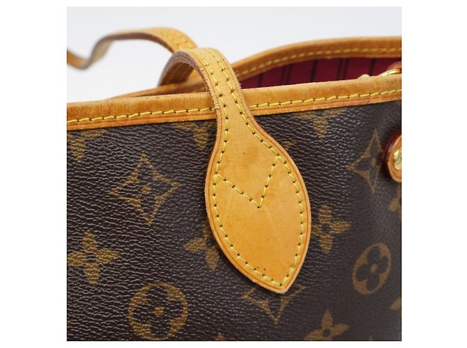 Borsa Tote Louis Vuitton Monogram Neverfull PM Marrone - vista 8