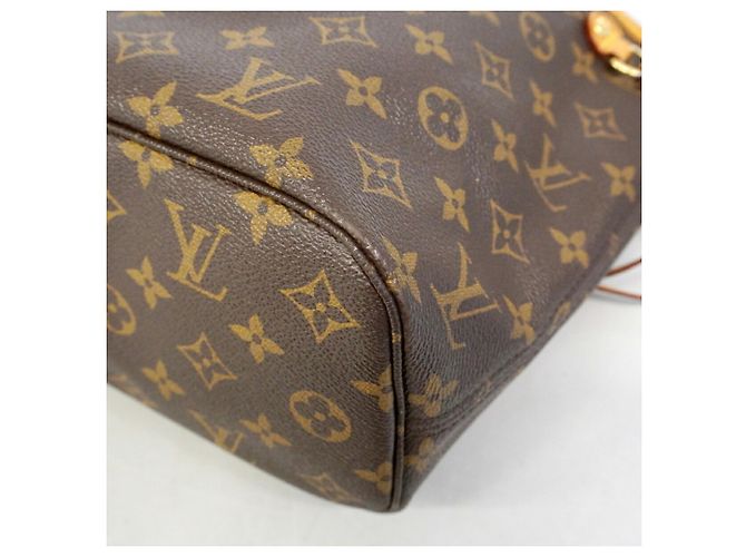 Borsa Tote Louis Vuitton Monogram Neverfull PM Marrone - vista 9