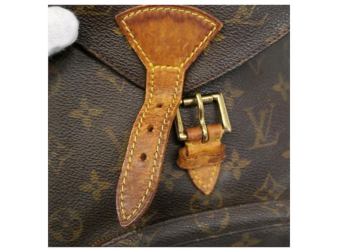 Zaino Louis Vuitton Monogram Montsouris MM Marrone - vista 10