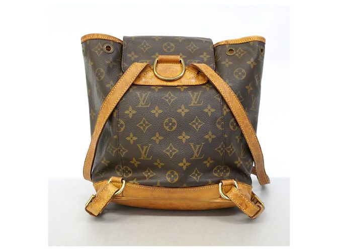 Zaino Louis Vuitton Monogram Montsouris MM Marrone - vista 12