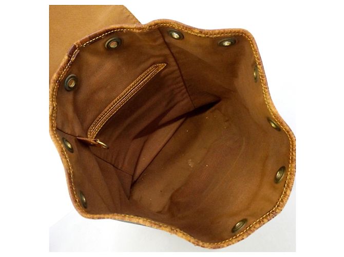 Zaino Louis Vuitton Monogram Montsouris MM Marrone - vista 4