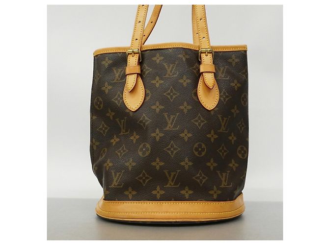 Borsa Tote Louis Vuitton Monogram Bucket PM Marrone - vista 10
