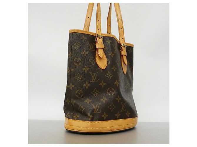 Borsa Tote Louis Vuitton Monogram Bucket PM Marrone - vista 2