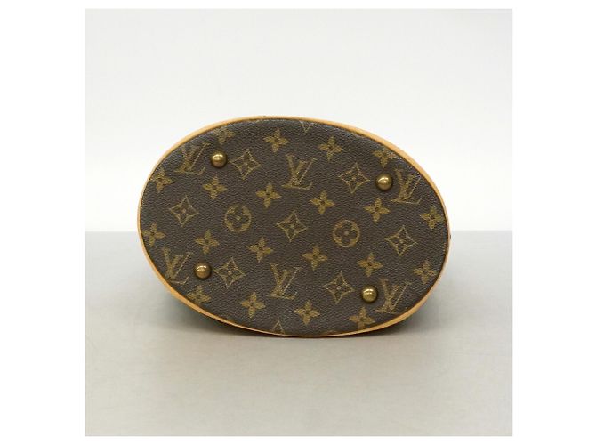 Borsa Tote Louis Vuitton Monogram Bucket PM Marrone - vista 3
