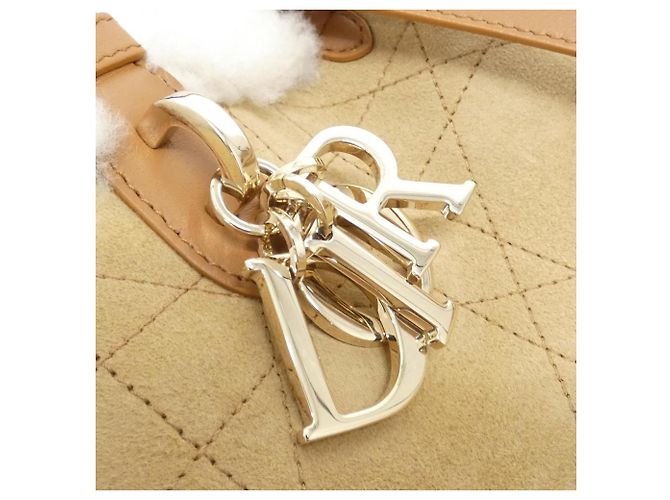 Borsa Christian Dior Toujours Medium Beige - vista 8