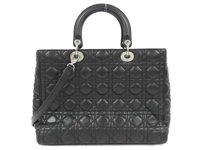 Borsa Christian Dior Lady Dior Large Nero - vista 2