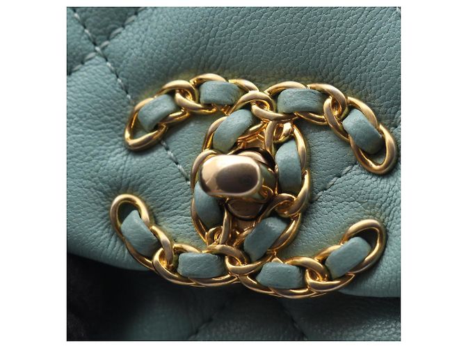 Marsupio in pelle di agnello verde Chanel - vista 11