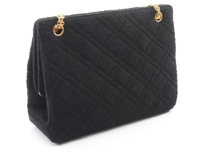 Bolsa de ombro em tecido Chanel Preto - vista 2