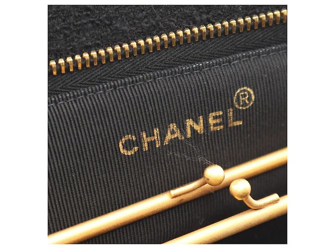 Bolsa de ombro em tecido Chanel Preto - vista 4