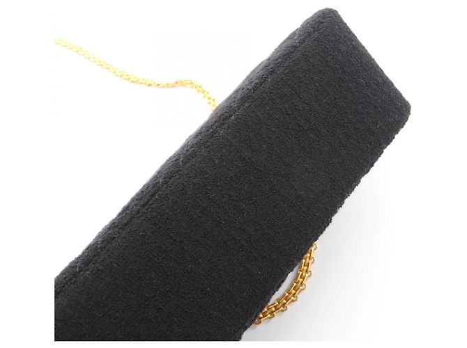 Bolsa de ombro em tecido Chanel Preto - vista 7