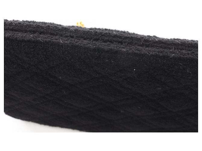 Bolsa de ombro em tecido Chanel Preto - vista 9
