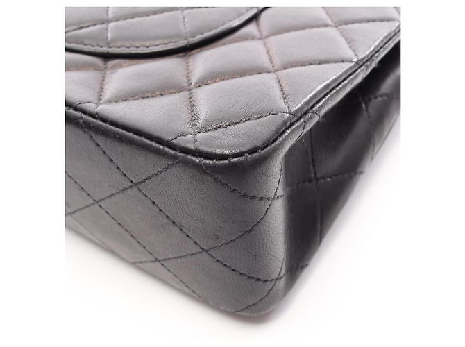 Borsa a Spalla Chanel Matelassé Double Flap Nero - vista 13