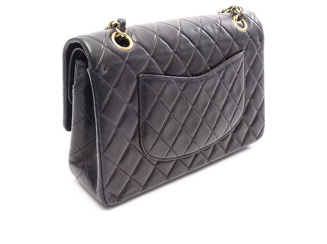 Borsa a Spalla Chanel Matelassé Double Flap Nero - vista 2