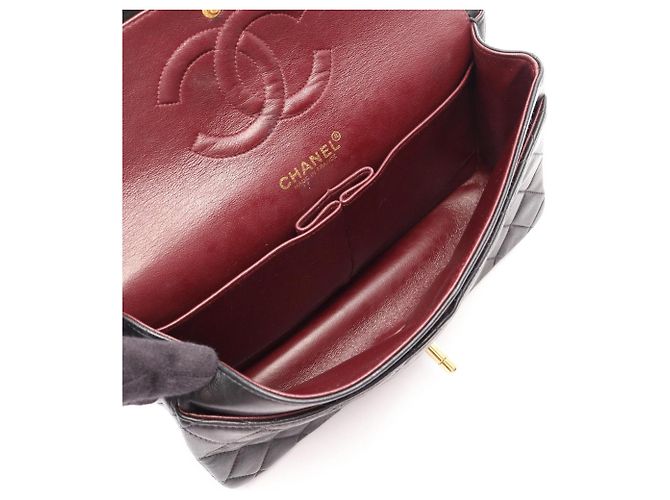 Borsa a Spalla Chanel Matelassé Double Flap Nero - vista 3