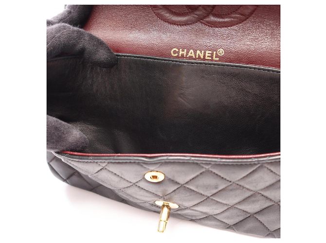 Borsa a Spalla Chanel Matelassé Double Flap Nero - vista 8