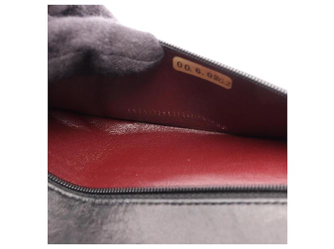Borsa a Spalla Chanel Matelassé Double Flap Nero - vista 9