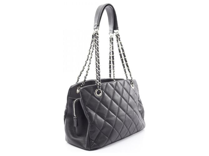 Borsa Tote Chanel Matelassé Large Coco Mark Nero - vista 2
