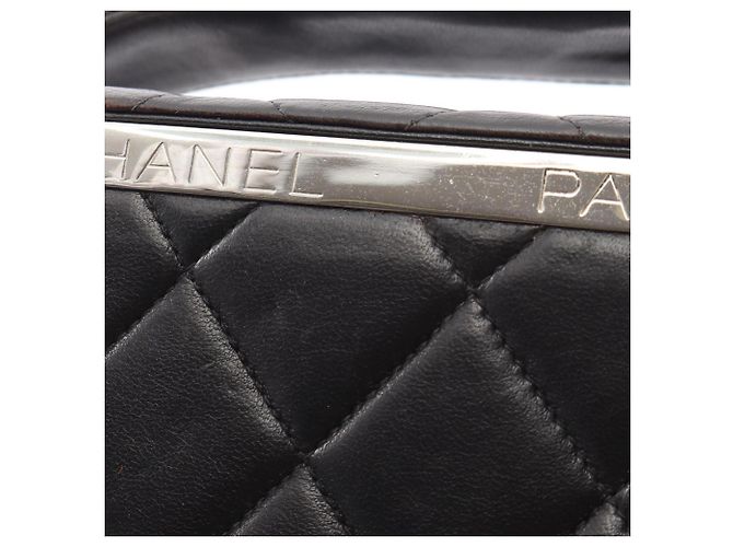 Borsa Matelassé Chanel in pelle di agnello nera Nero - vista 12