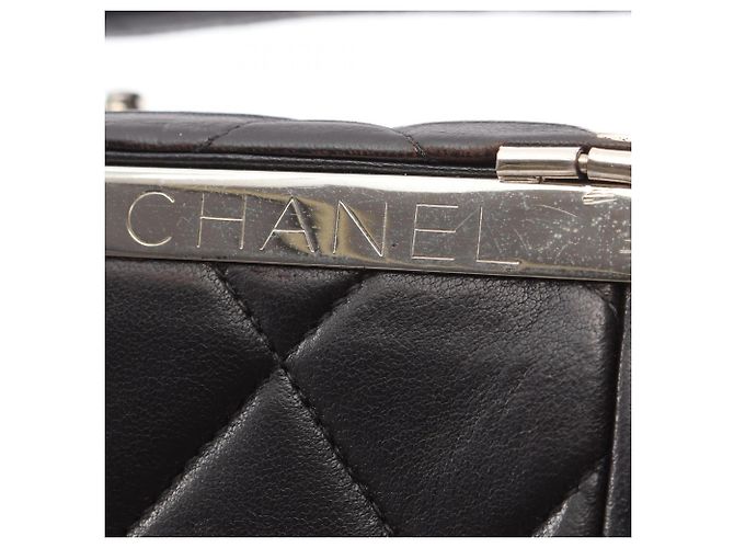Borsa Matelassé Chanel in pelle di agnello nera Nero - vista 13