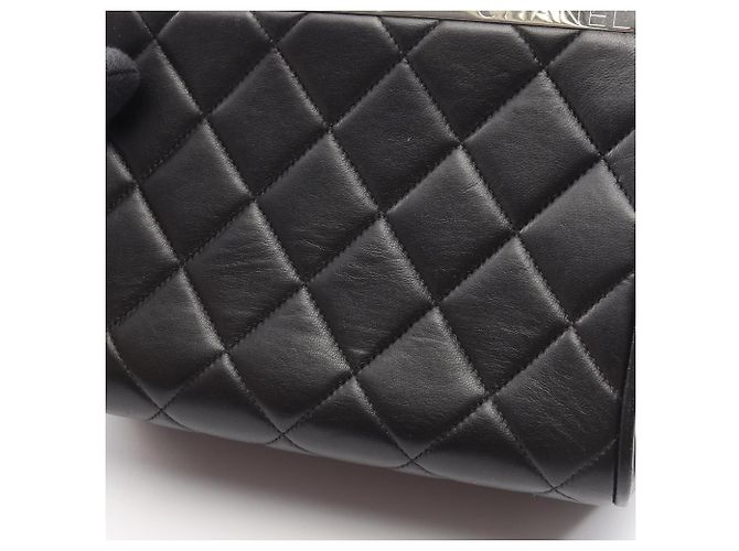 Borsa Matelassé Chanel in pelle di agnello nera Nero - vista 9