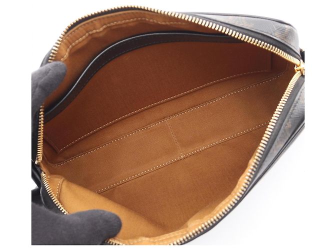 Céline Celine Triomphe Messenger Bag Medium Braun Schwarz Weiß - Ansicht 3