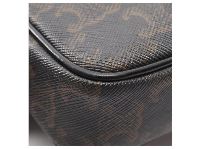 Céline Celine Triomphe Messenger Bag Medium Braun Schwarz Weiß - Ansicht 7