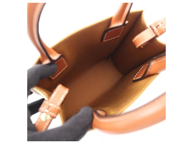 Céline Celine Mini Vertical Cabas Triomphe Handtasche Braun Roh - Ansicht 3