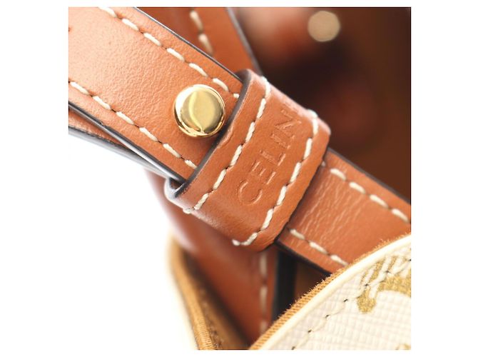 Céline Celine Mini Vertical Cabas Triomphe Handtasche Braun Roh - Ansicht 4