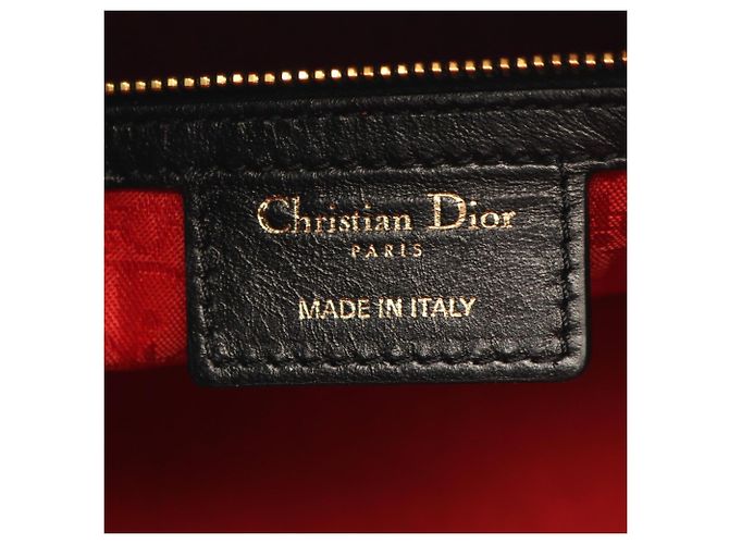 Borsa a 2 vie Christian Dior Lady Large Cannage Nero - vista 4