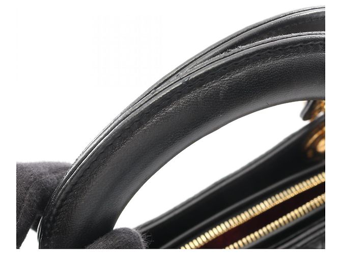 Borsa a 2 vie Christian Dior Lady Large Cannage Nero - vista 7