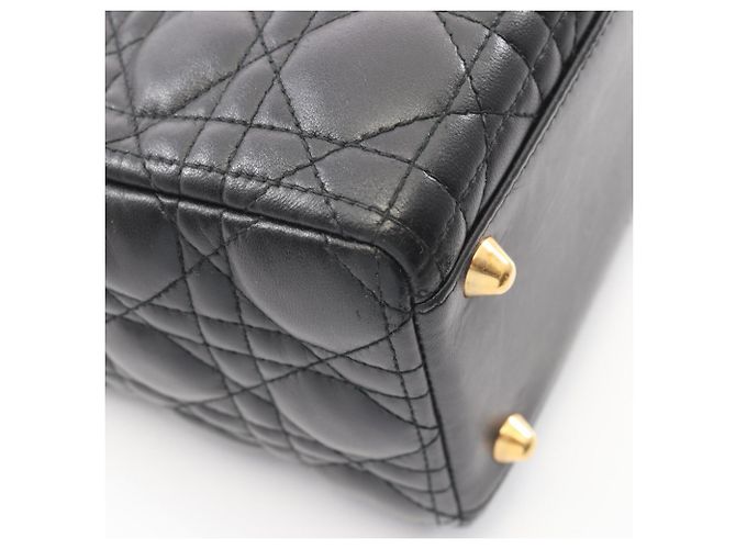 Borsa a 2 vie Christian Dior Lady Large Cannage Nero - vista 8
