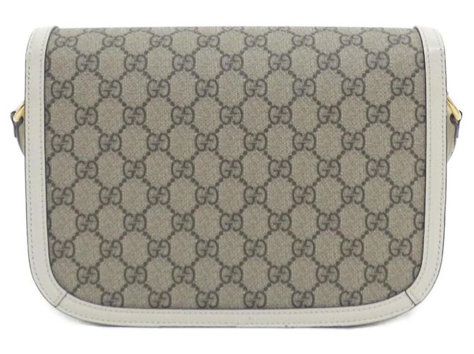 Borsa a Spalla Gucci Horsebit 1955 Bianco Beige - vista 2