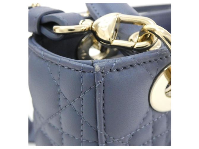 Christian Dior MY ABCDIOR Lady Borsa a mano piccola Blu - vista 6