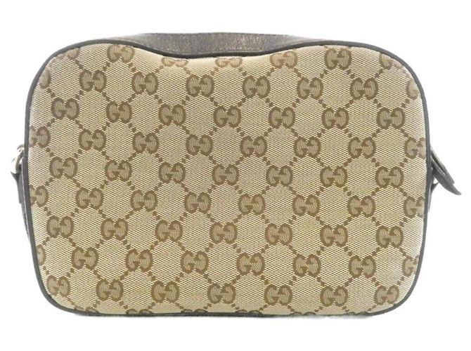 Borsa a Spalla Gucci GG Canvas Marrone Beige - vista 2
