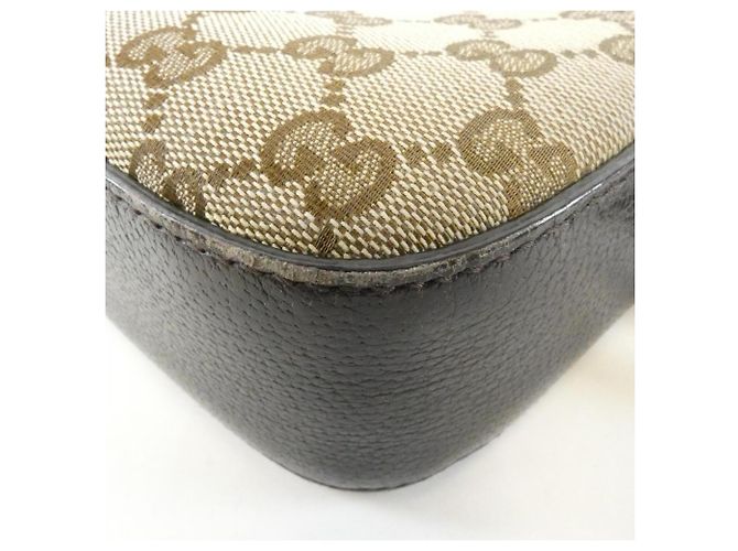 Borsa a Spalla Gucci GG Canvas Marrone Beige - vista 3