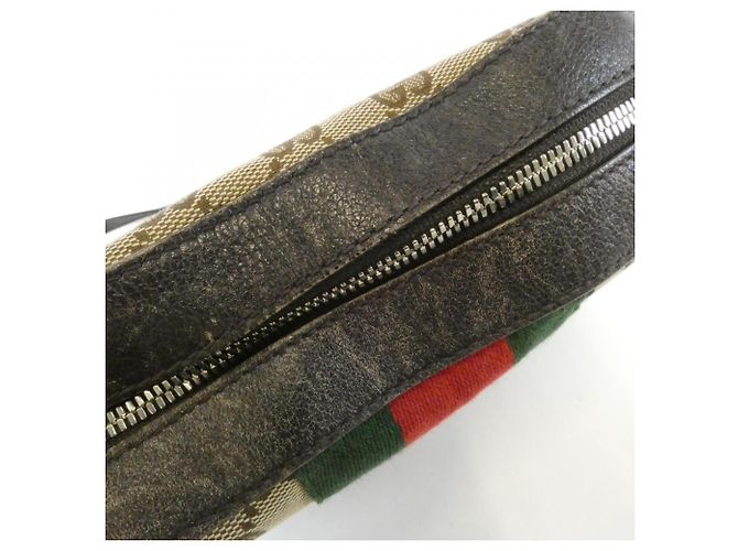 Borsa a Spalla Gucci GG Canvas Marrone Beige - vista 4