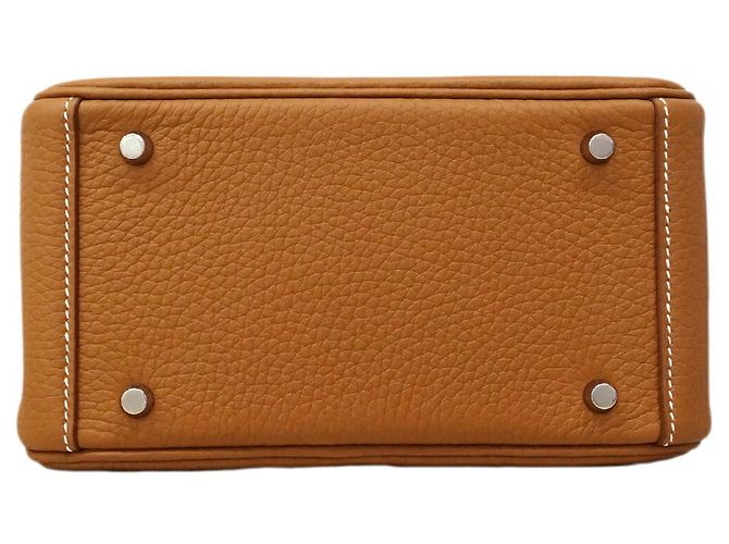 Hermès Borsa Hermes Lindy Mini in pelle Taurillon Clemence Gold D'oro - vista 3