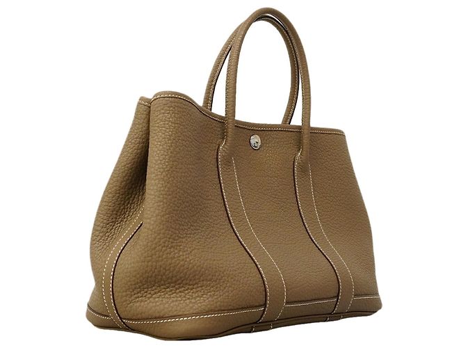 Hermès Borsa Tote Hermes Garden TPM in Etoupe Gray Taupe - vista 2