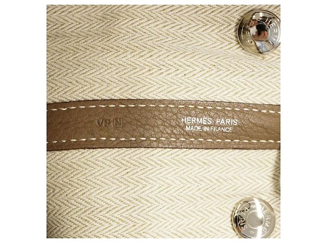 Hermès Borsa Tote Hermes Garden TPM in Etoupe Gray Taupe - vista 5