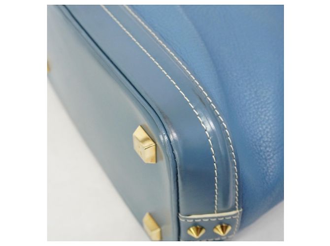 Borsa Louis Vuitton Suhali Lockit PM Blu - vista 10