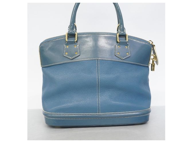 Borsa Louis Vuitton Suhali Lockit PM Blu - vista 11