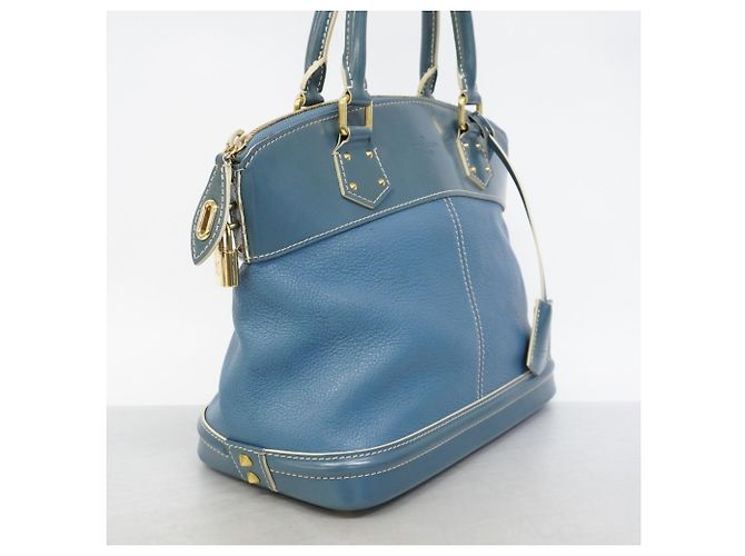 Borsa Louis Vuitton Suhali Lockit PM Blu - vista 2